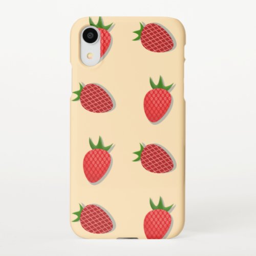 Strawberry pattern for fruit summertime good vibes iPhone XR case