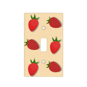 Strawberry pattern for fruit summertime good vibes light switch cover