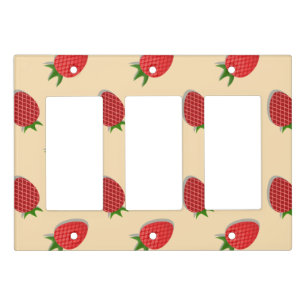 Strawberry pattern for fruit summertime good vibes light switch cover