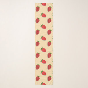 Strawberry pattern for fruit summertime good vibes scarf