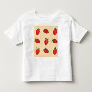 Strawberry pattern for fruit summertime good vibes toddler t-shirt