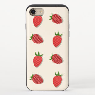 Strawberry pattern for fruit summertime good vibes iPhone 8/7 slider case