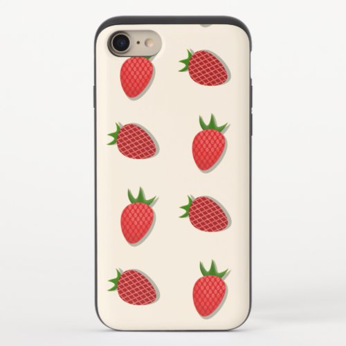 Strawberry pattern for fruit summertime good vibes iPhone 87 slider case