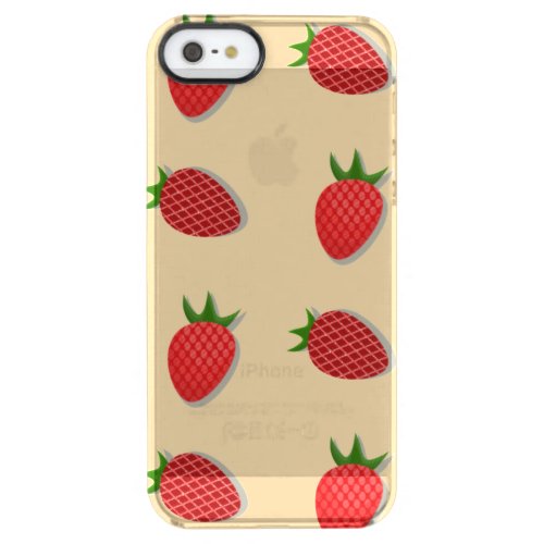 Strawberry pattern for fruit summertime good vibes clear iPhone SE55s case