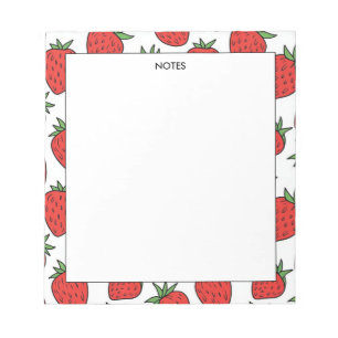 Strawberry Pattern Fruit-Themed Stationery Notepad