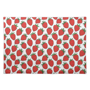 Strawberry Pattern Fun & Fresh Table Décor Cloth Placemat