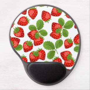 Strawberry pattern gel mouse pad