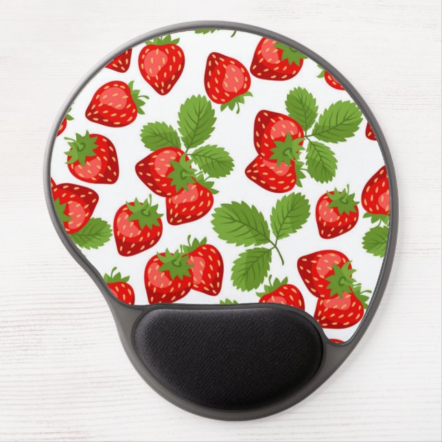 Strawberry pattern gel mouse pad (Front)