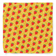 Strawberry Pattern Girly Pretty Kawaï Cute Yellow