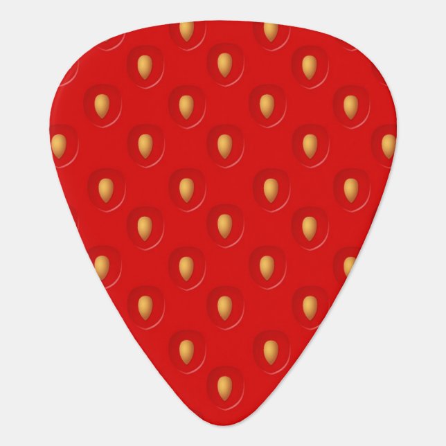 Strawberry Pattern Guitar Pick (Front)