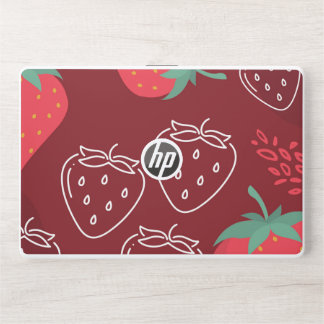 Strawberry pattern HP laptop skin