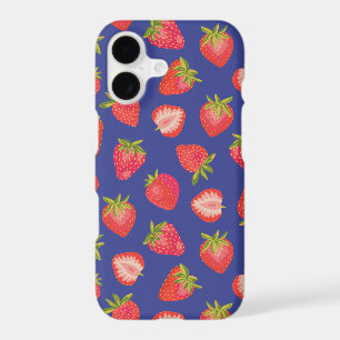 Strawberry pattern iPhone 17 case