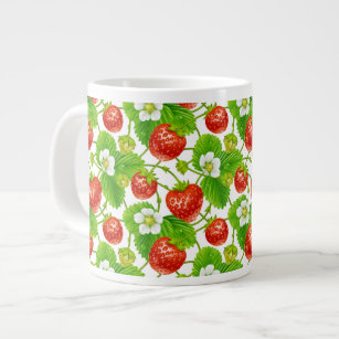 Strawberry Pattern Jumbo Mug