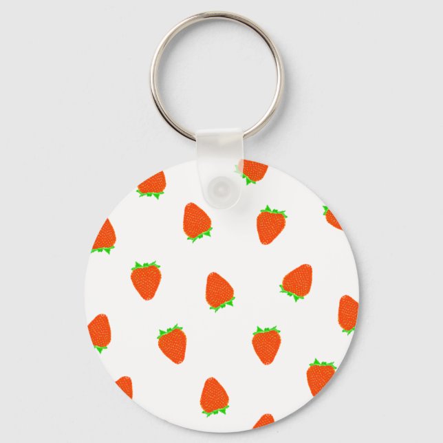 strawberry pattern keychain (Front)