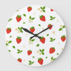 Strawberry Pattern Kitchen Wall Clock