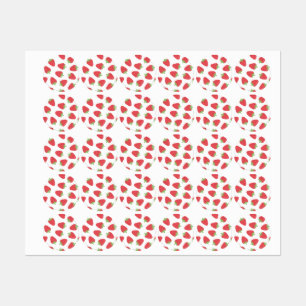 Strawberry pattern labels