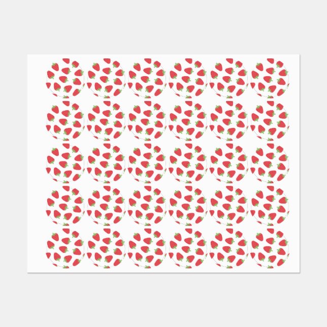 Strawberry pattern labels (Sheet)