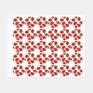Strawberry pattern labels