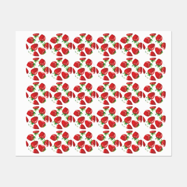 Strawberry pattern labels (Sheet)