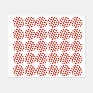 Strawberry pattern labels
