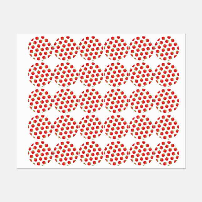 Strawberry pattern labels (Sheet)