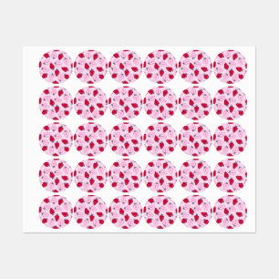 Strawberry pattern labels