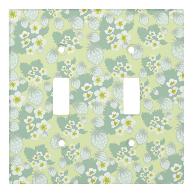 Strawberry pattern light switch cover (Front)