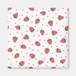 Strawberry pattern magnet