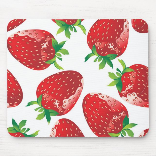 Strawberry pattern mouse pad (Front)