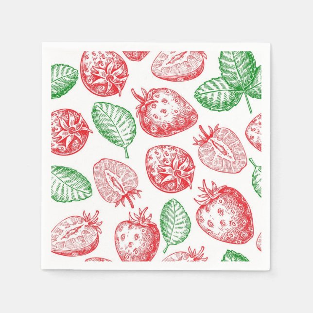Strawberry pattern napkins (Front)