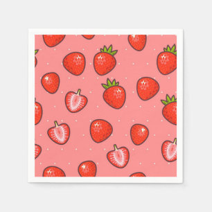 Strawberry pattern napkins