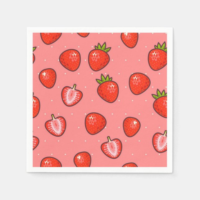Strawberry pattern napkins (Front)