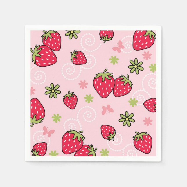 Strawberry pattern napkins (Front)