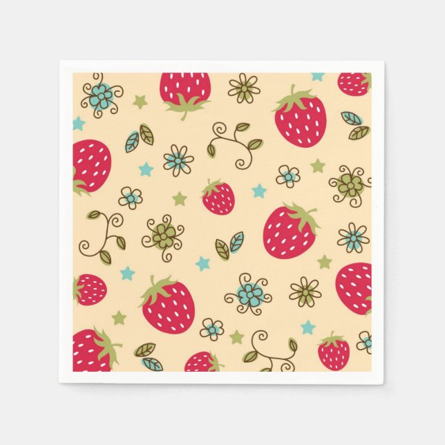 Strawberry pattern napkins (Front)