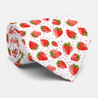 Strawberry Pattern Neck Tie