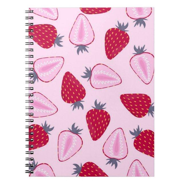 Strawberry pattern notebook (Front)