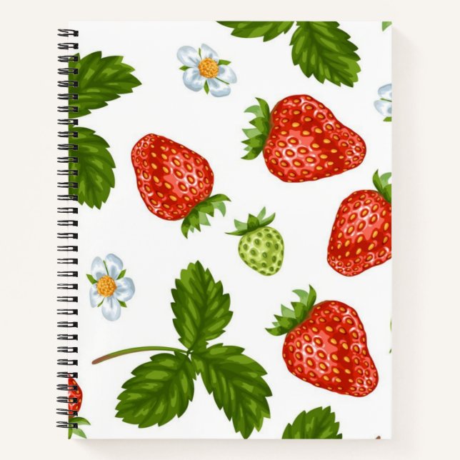 Strawberry pattern notebook (Front)