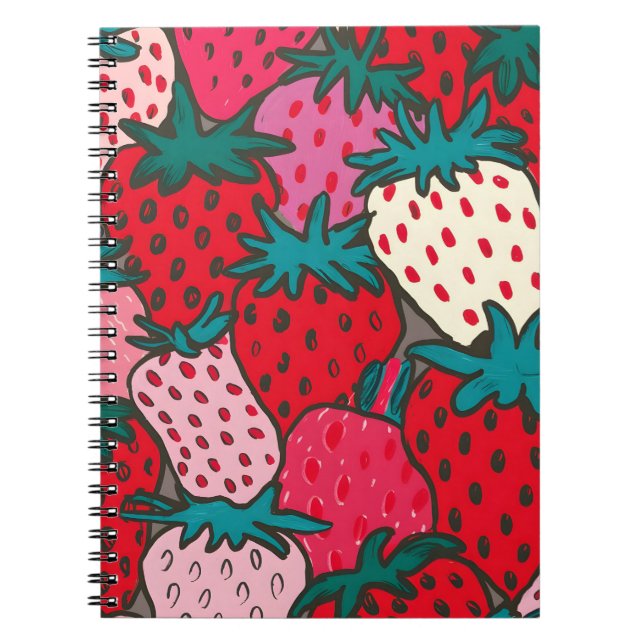 Strawberry Pattern Notebook (Front)