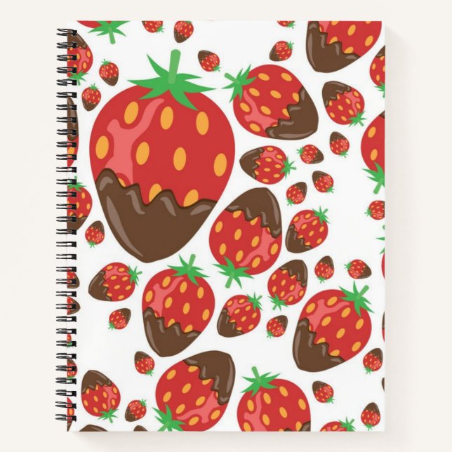Strawberry pattern notebook (Front)