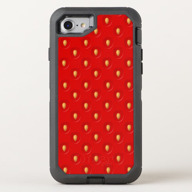 Strawberry Pattern Otterbox iPhone Case (Back)