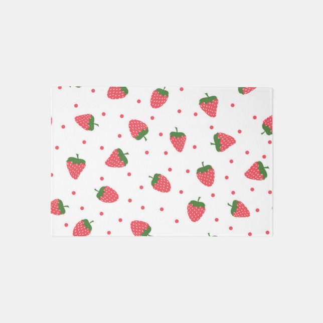 Strawberry pattern outdoor rug (Front)
