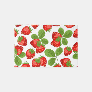 Strawberry pattern outdoor rug