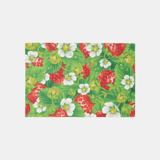 Strawberry pattern outdoor rug (Front)