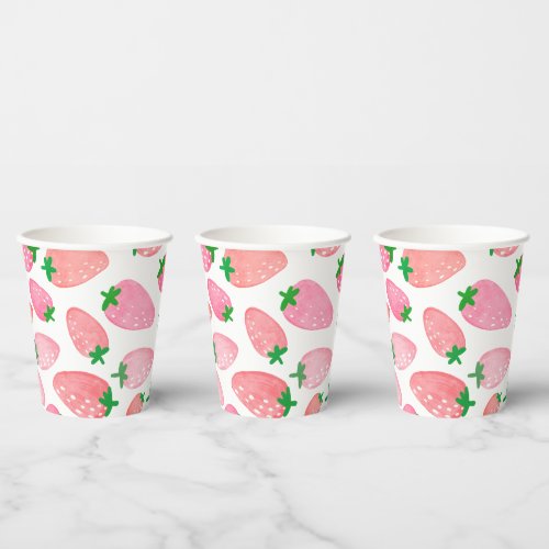 Strawberry Pattern Paper Cups