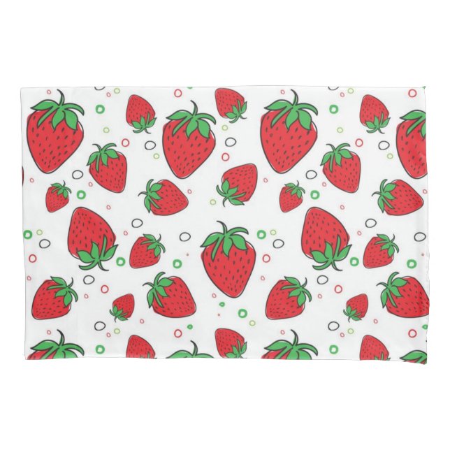 Strawberry pattern pillow case (Front)