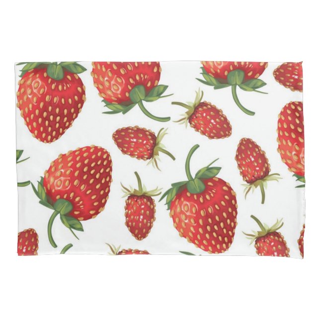 Strawberry pattern pillow case (Front)