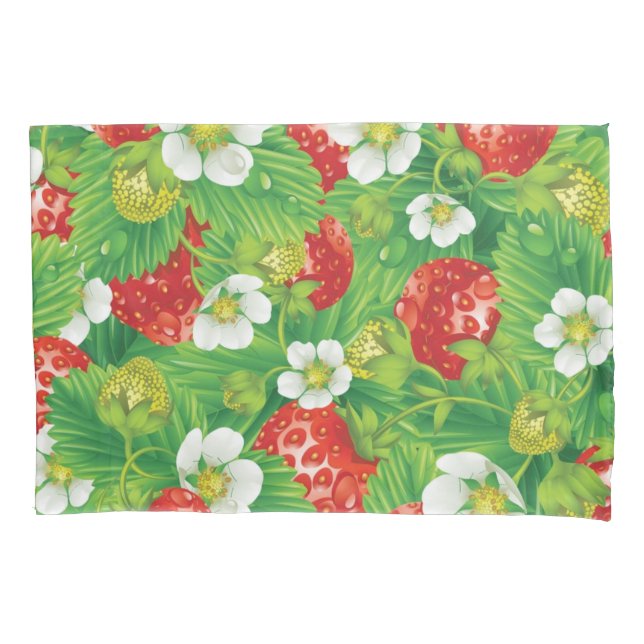 Strawberry pattern pillow case (Front)