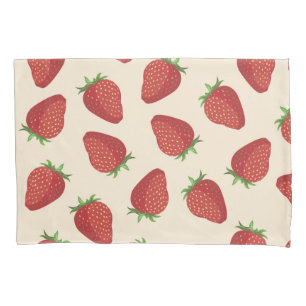 Strawberry pattern pillow case