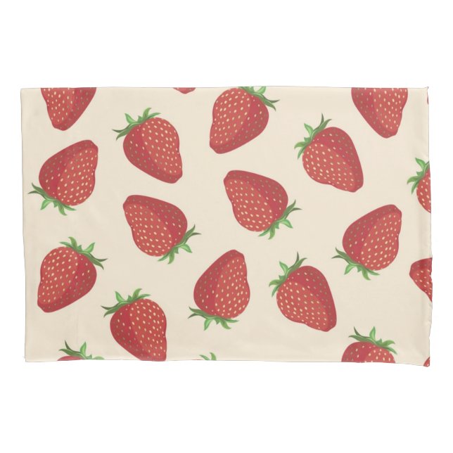 Strawberry pattern pillow case (Front)