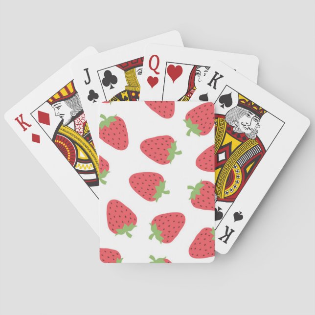 Strawberry pattern poker cards (Back)